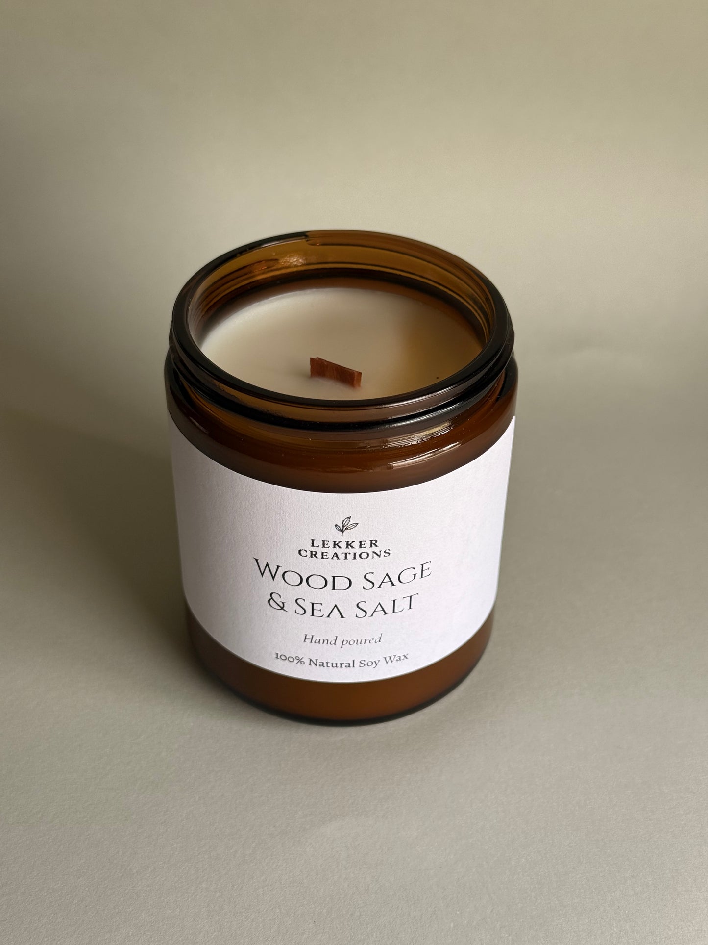 Wood Sage & Sea Salt – Wood Wick Candle