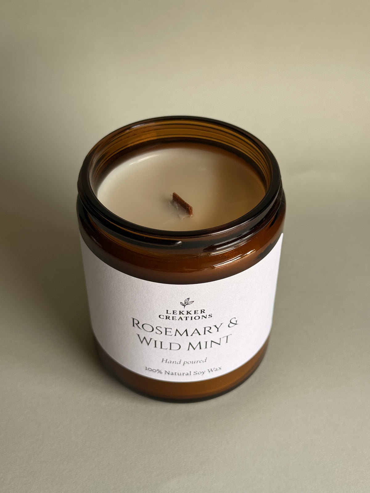 Rosemary & Wild Mint – Wood Wick Candle