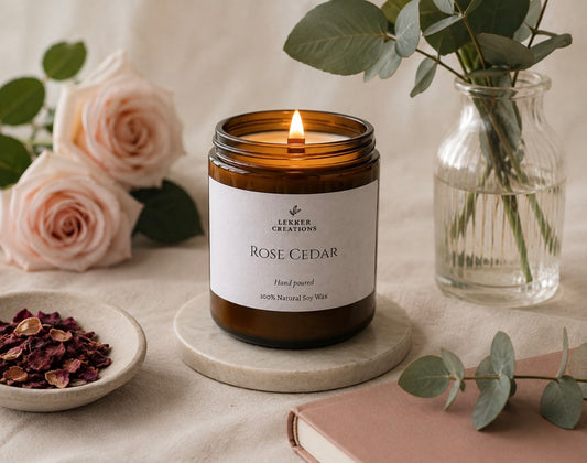 Rose Cedar – Wood Wick Candle