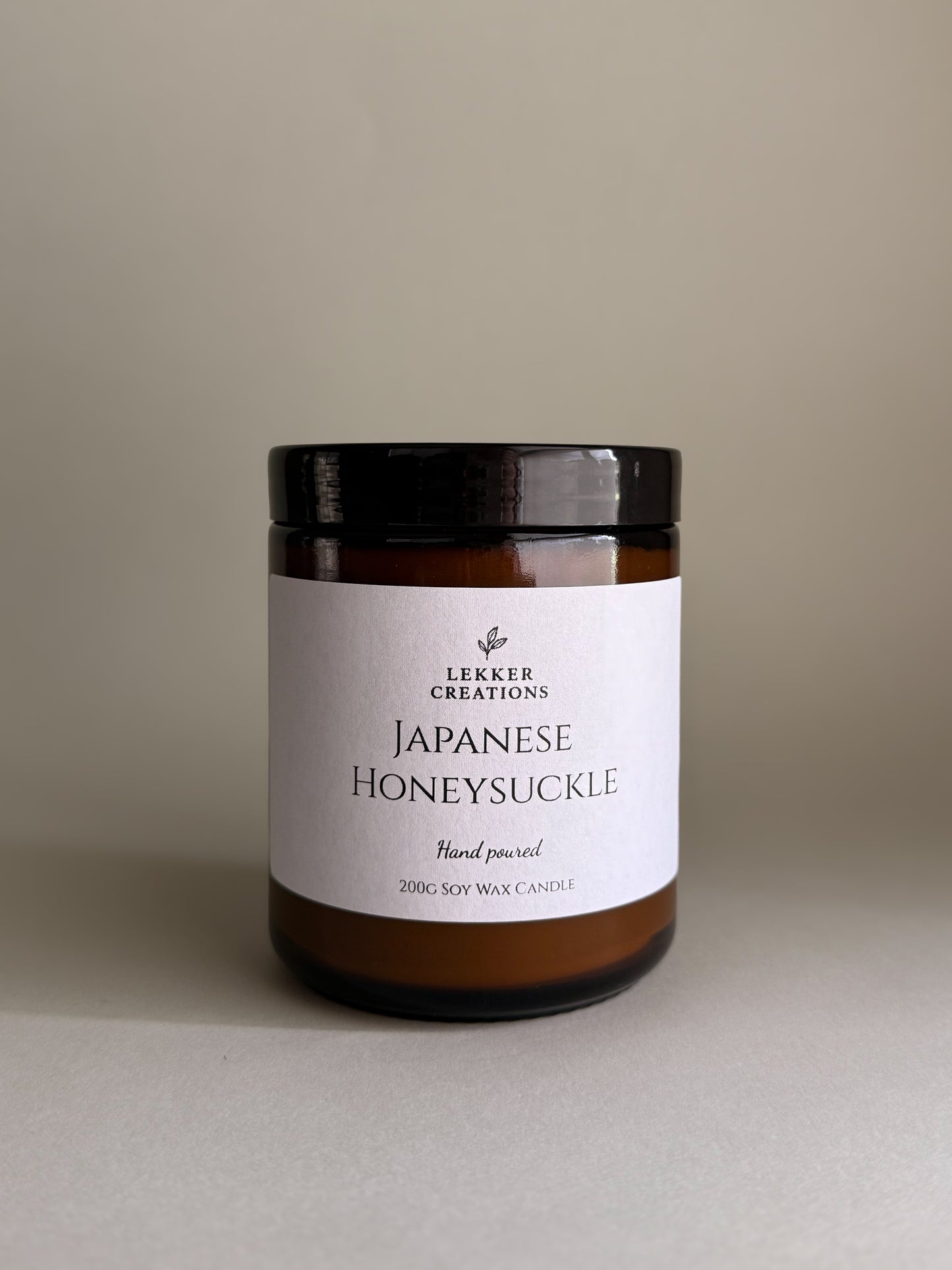 Hand-Poured Soy Candle – Japanese Honeysuckle 200g | Lekker Creations
